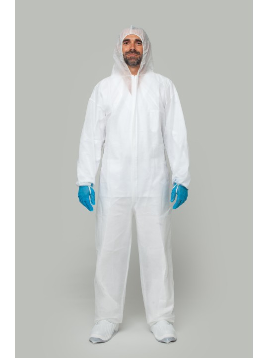 Buzo desechable blanco PP 35g/m² | KiotechProtección
