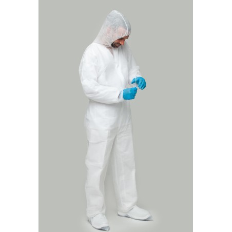 Buzo desechable blanco PP 35g/m² | KiotechProtección