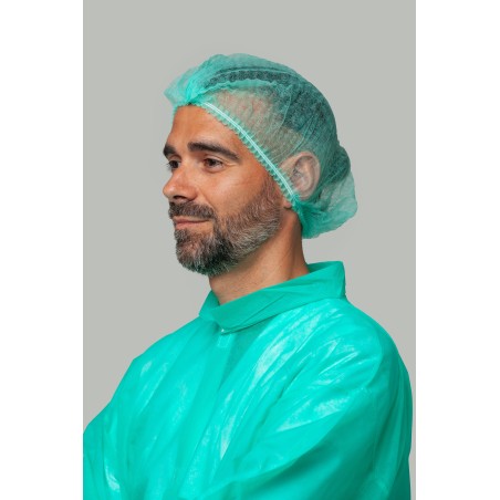 Gorro desechable verde PP 12g/m² | KiotechProtección