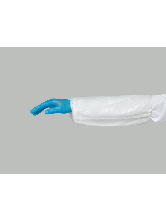 Cubre mangas desechable blanco PE galga 80 | KiotechProtección