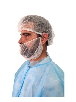 Cubre barba blanco desechable PP | KiotechProtección