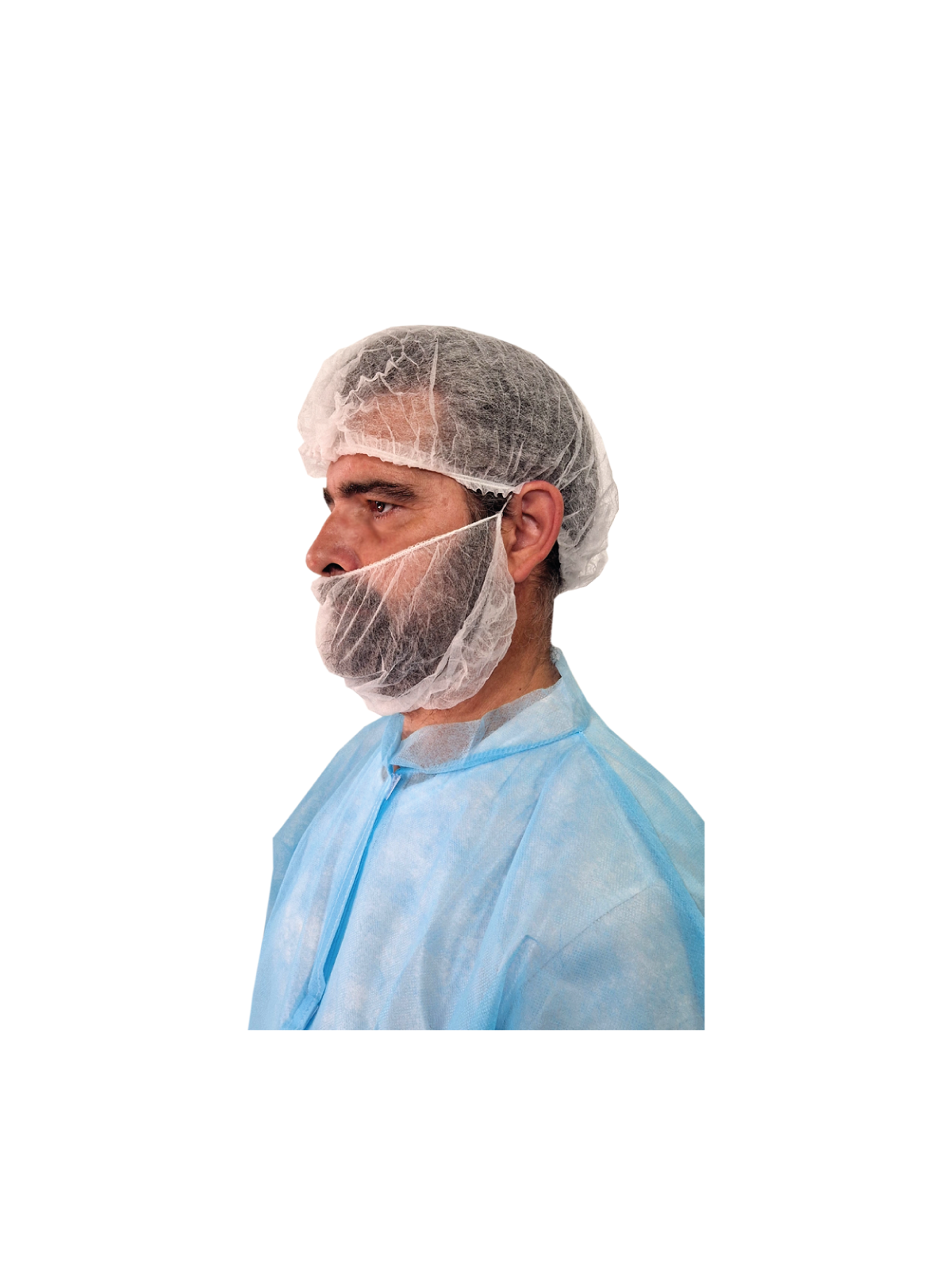 Cubre barba blanco desechable PP | KiotechProtección