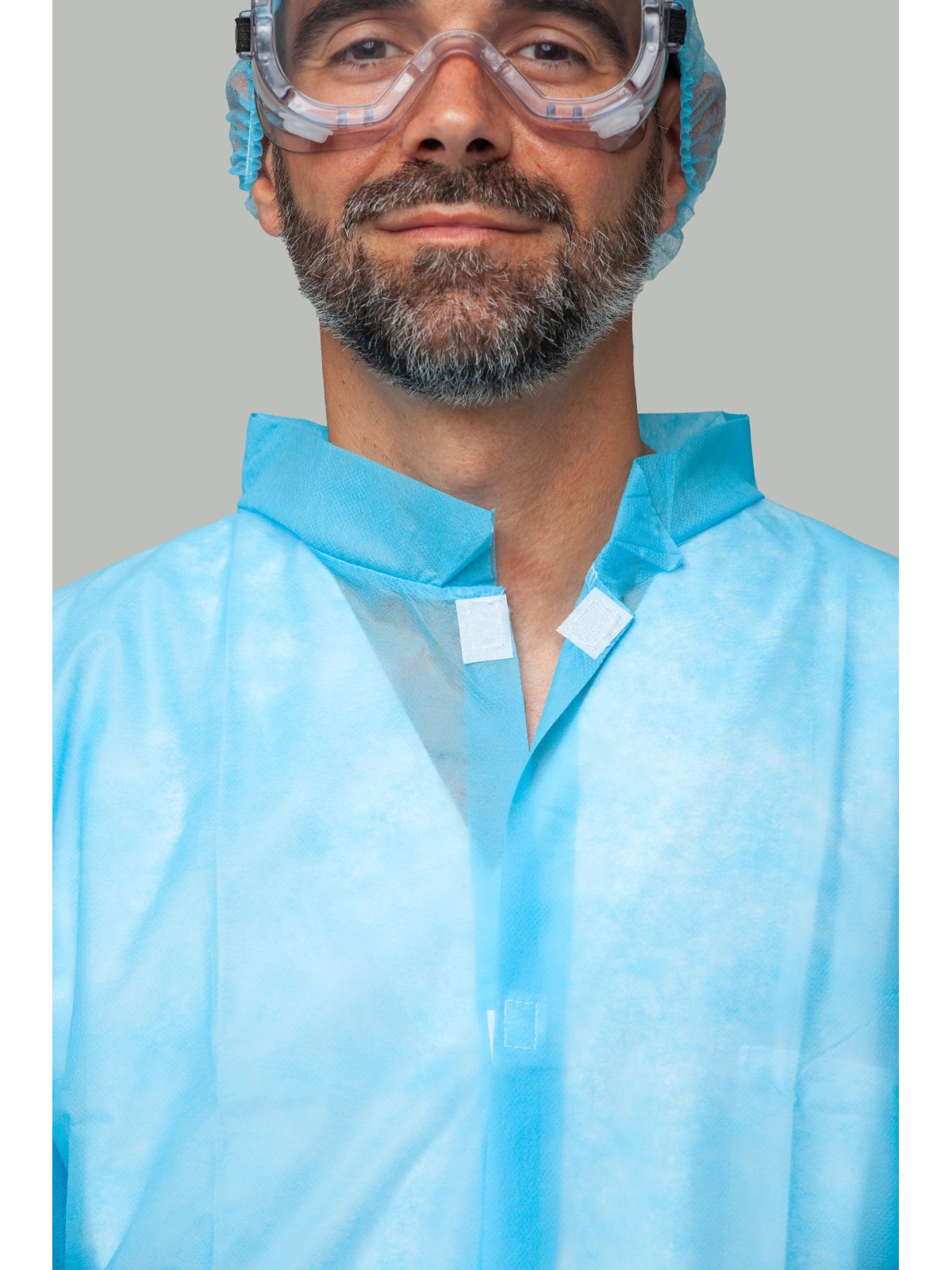 Bata desechable azul PP 30g/m² | KiotechProtección