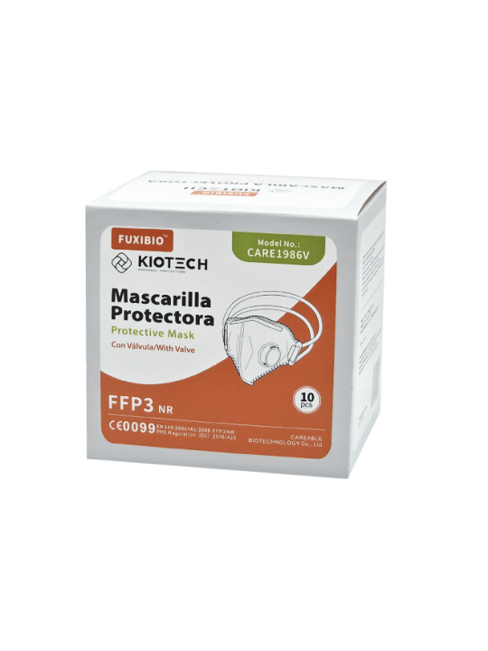 Mascarilla FFP3 blanca con válvula | KiotechProtección