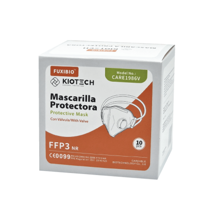 Mascarilla FFP3 blanca con válvula | KiotechProtección