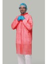 Bata desechable roja PP 30g/m² | KiotechProtección