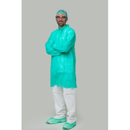 Bata desechable verde PP 30g/m² | KiotechProtección