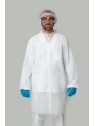 Bata desechable blanca PP 30g/m² | KiotechProtección