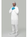 Bata desechable blanca PP 30g/m² | KiotechProtección