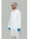 Bata desechable blanca PP 30g/m² | KiotechProtección