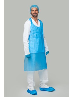 Delantal desechable azul PE galga 80 | KiotechProtección