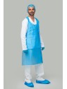 Delantal desechable azul PE galga 80 | KiotechProtección