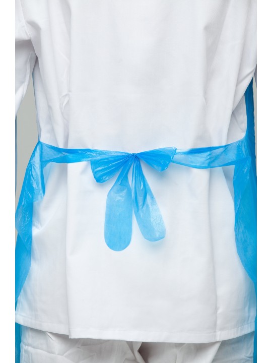 Delantal desechable azul PE galga 80 | KiotechProtección