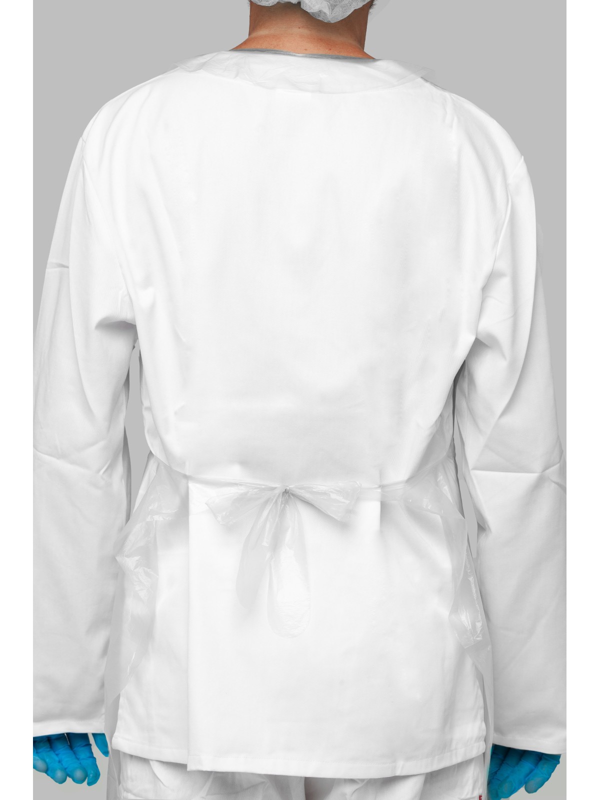 Delantal desechable blanco PE galga 80 | KiotechProtección